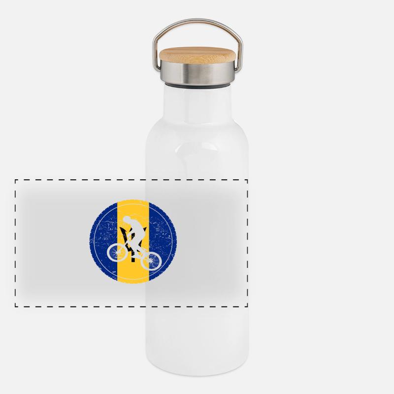 Vélo Barbade amour du vélo bmx Gourde isotherme avec bouchon en bambou