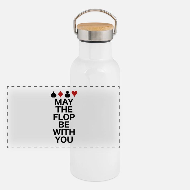 Panorama Thermosflasche mit Bambusdeckel
