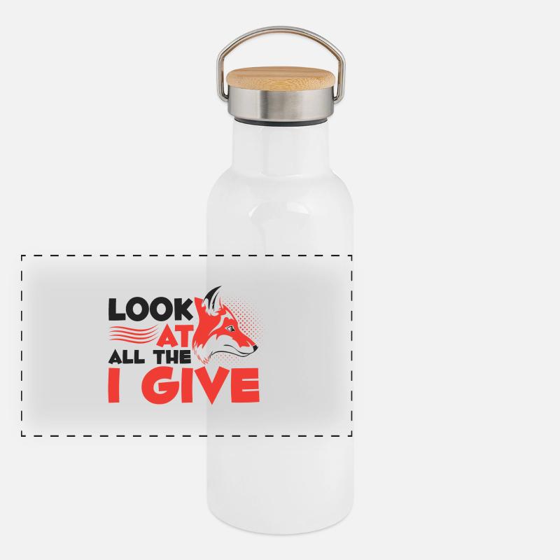 The pretty fox Panoramic Thermal Bottle with Bamboo Lid