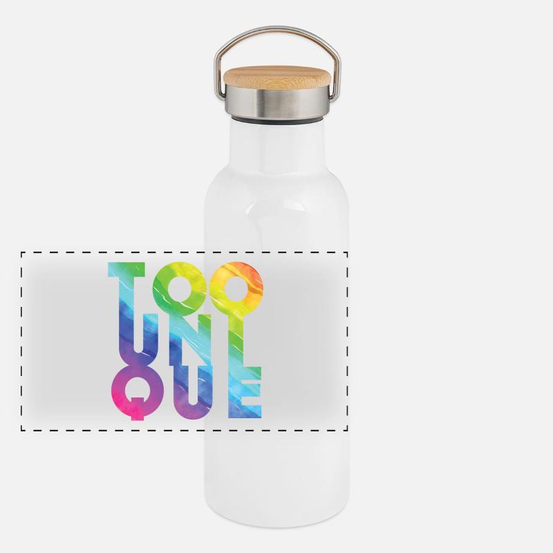 Too Unique Panoramic Thermal Bottle with Bamboo Lid