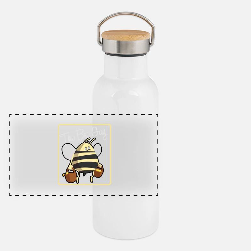 the bee guy Panoramic Thermal Bottle with Bamboo Lid