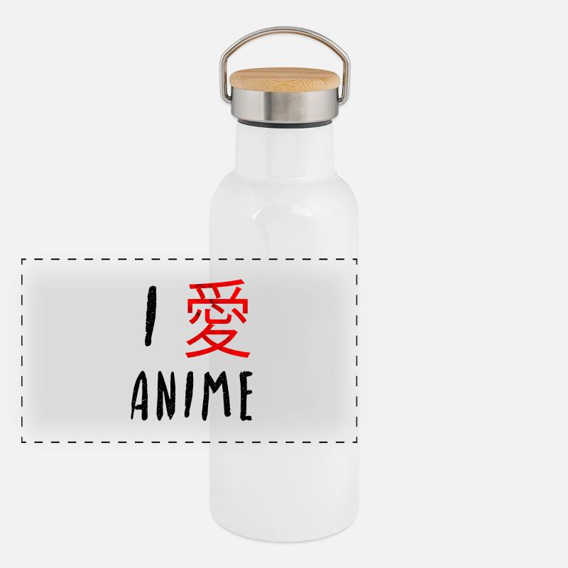 I love anime Japan Ai character comic gift idea Panoramic Thermal Bottle with Bamboo Lid