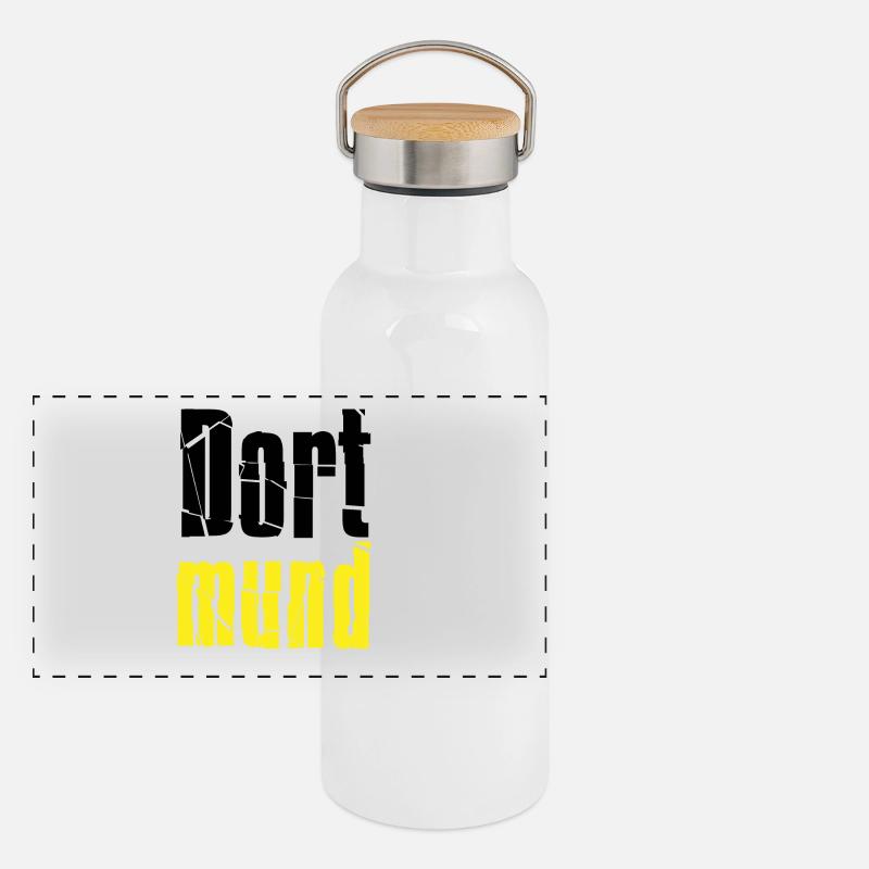 Dortmund Gourde isotherme avec bouchon en bambou