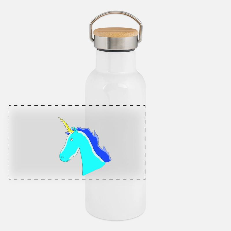 idée cadeau licorne licorne queue Blauhorn Gourde isotherme avec bouchon en bambou