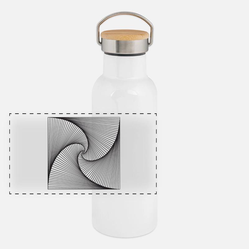 la conception de la géométrie Gourde isotherme avec bouchon en bambou