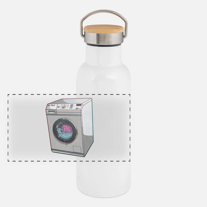 BRAIN WASHED Panoramic Thermal Bottle with Bamboo Lid