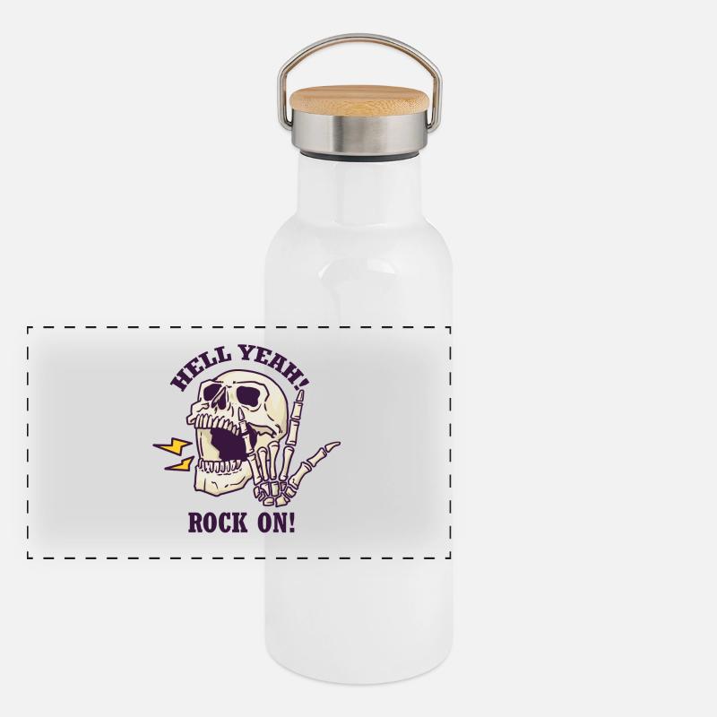 Hell yeah - rock sur Gourde isotherme avec bouchon en bambou