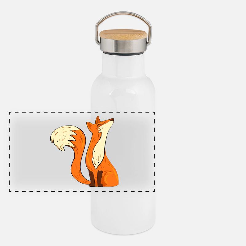Fox insulted Panoramic Thermal Bottle with Bamboo Lid