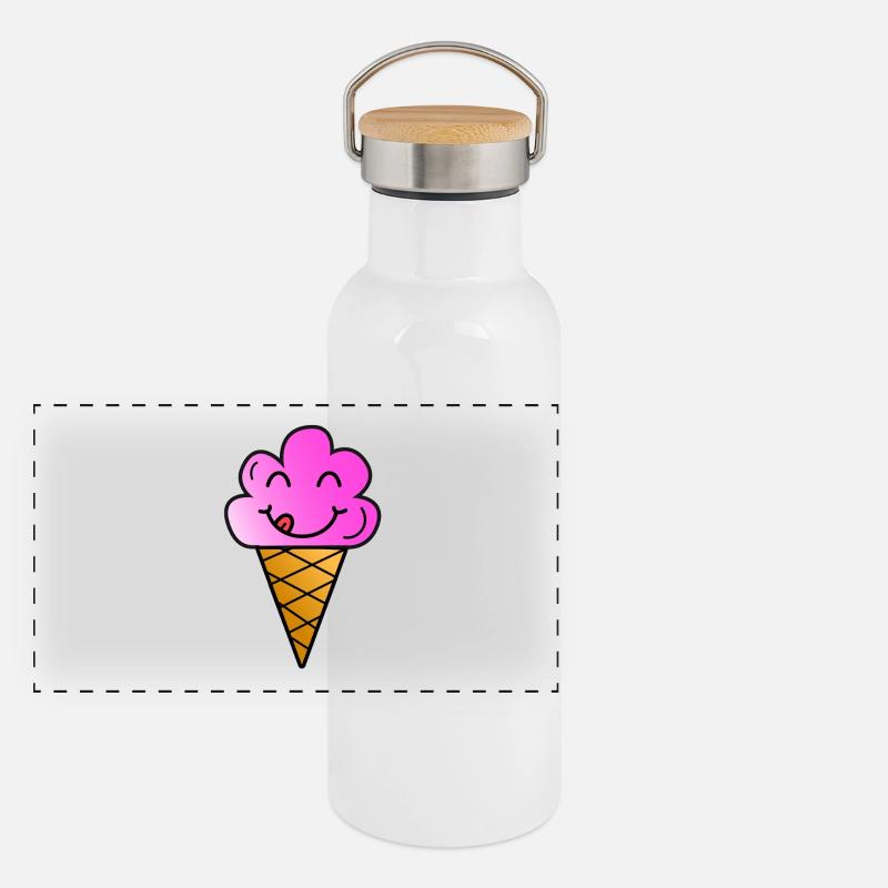 ice cream Panoramic Thermal Bottle with Bamboo Lid