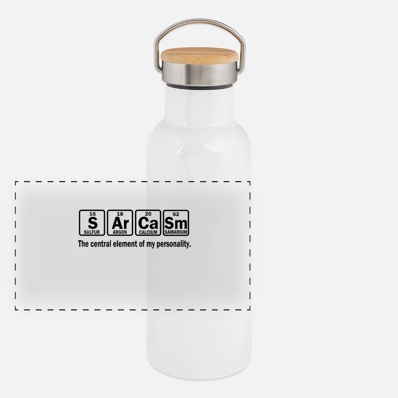 Chemise de chimie! Énonciations drôles - sarcasme Gourde isotherme avec bouchon en bambou