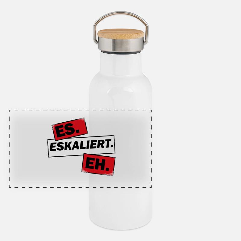 Eskalation Panorama Thermosflasche mit Bambusdeckel