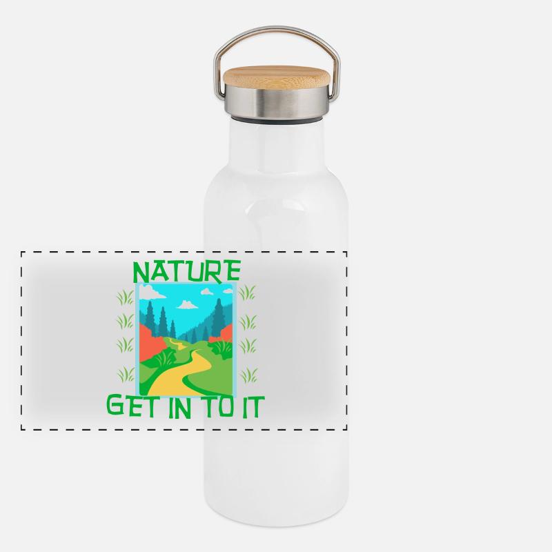 NATURE - Get in to it Panorama Thermosflasche mit Bambusdeckel