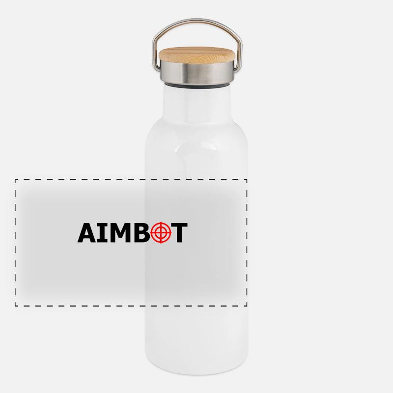 aimbot Gourde isotherme avec bouchon en bambou