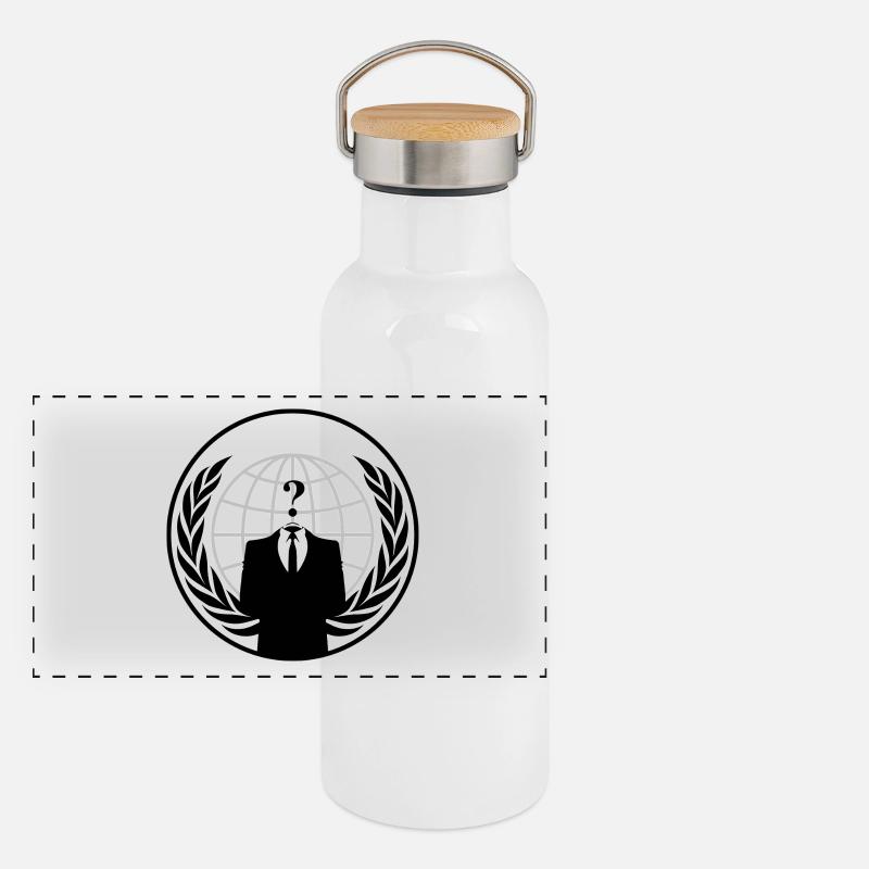 Anonymous Panoramic Thermal Bottle with Bamboo Lid