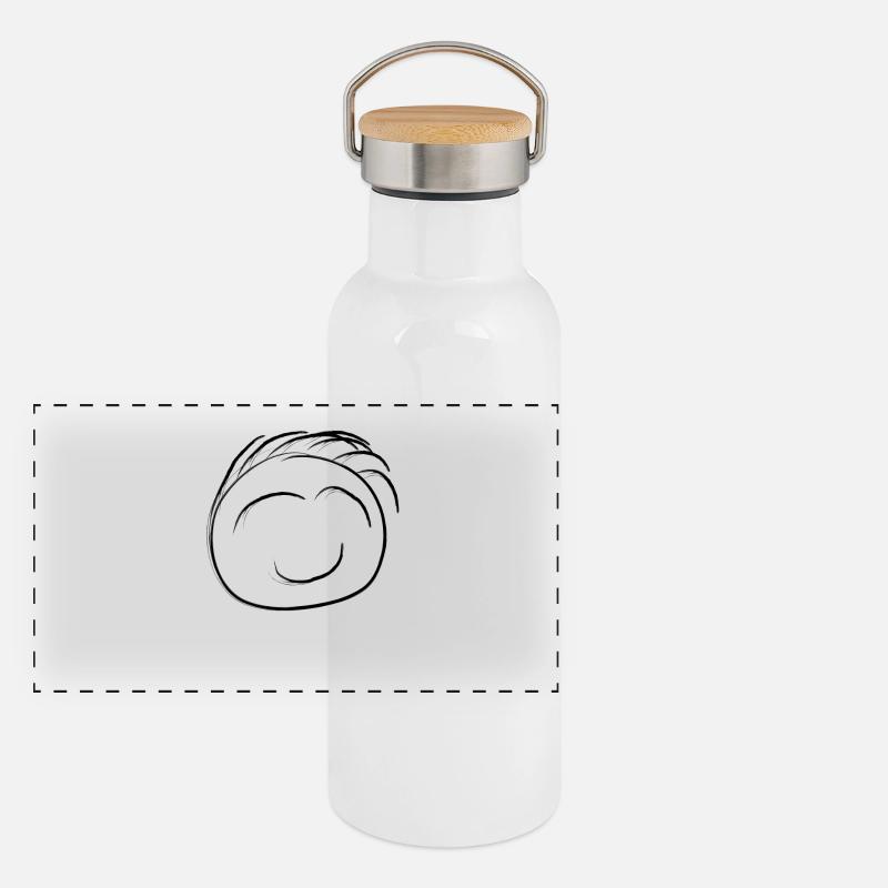 Face - Laughter - - Emoticon Panoramic Thermal Bottle with Bamboo Lid