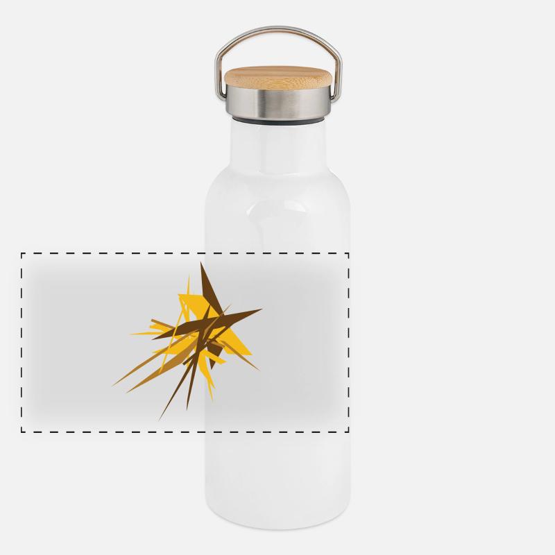 dekonstruktion, Minimal Design, Formen, Abstrakt Panorama Thermosflasche mit Bambusdeckel