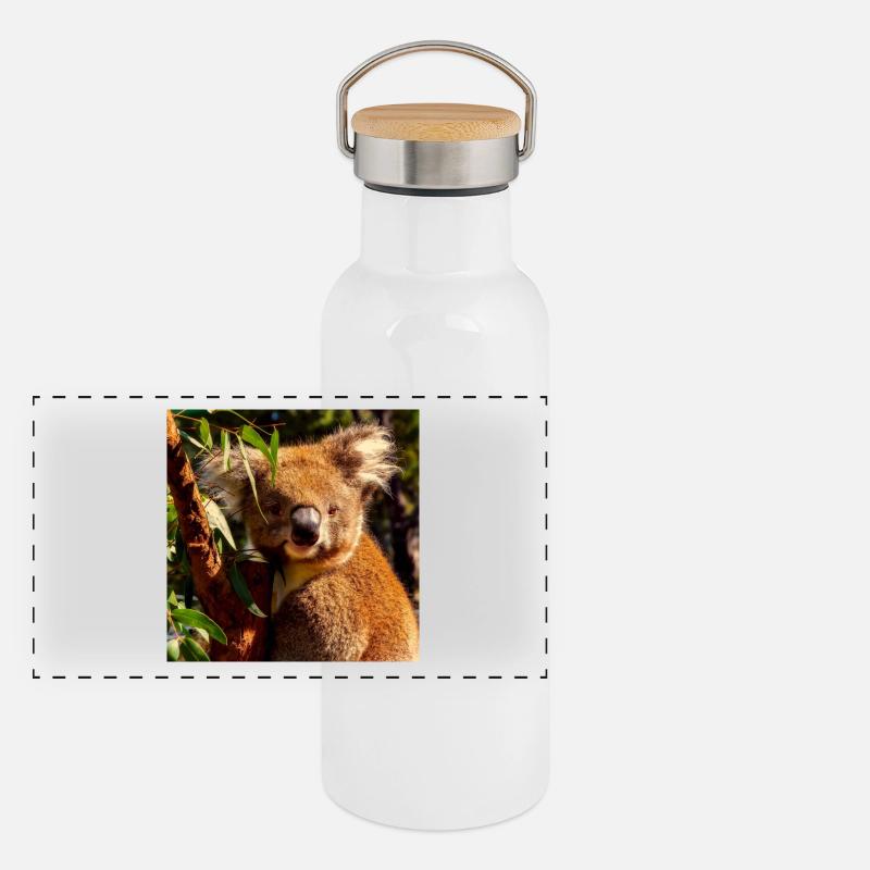 Koala Panorama Thermosflasche mit Bambusdeckel