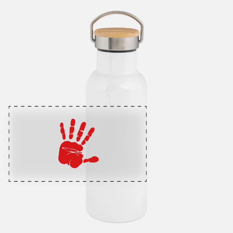 High five! Panorama Thermosflasche mit Bambusdeckel