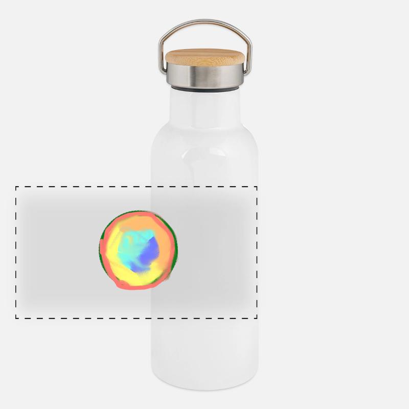 Arc-en-ciel Gourde isotherme avec bouchon en bambou