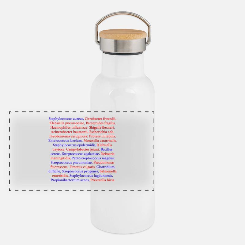Bakterien Liste Panorama Thermosflasche mit Bambusdeckel