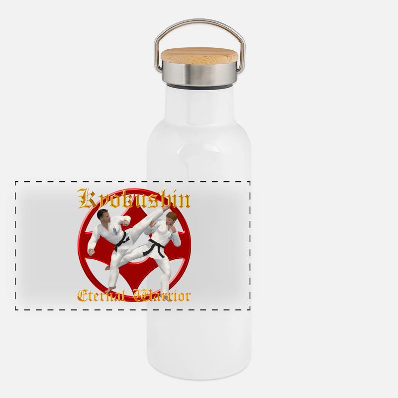 Guerriers Kyokushin Gourde isotherme avec bouchon en bambou