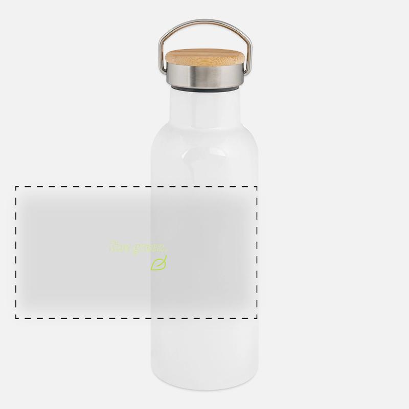 Live Green Panoramic Thermal Bottle with Bamboo Lid