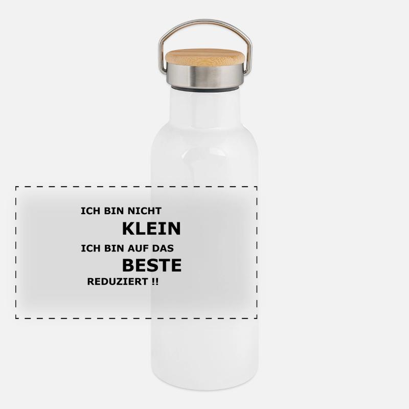 Ich bin auf das Beste reduziert!! Panorama Thermosflasche mit Bambusdeckel