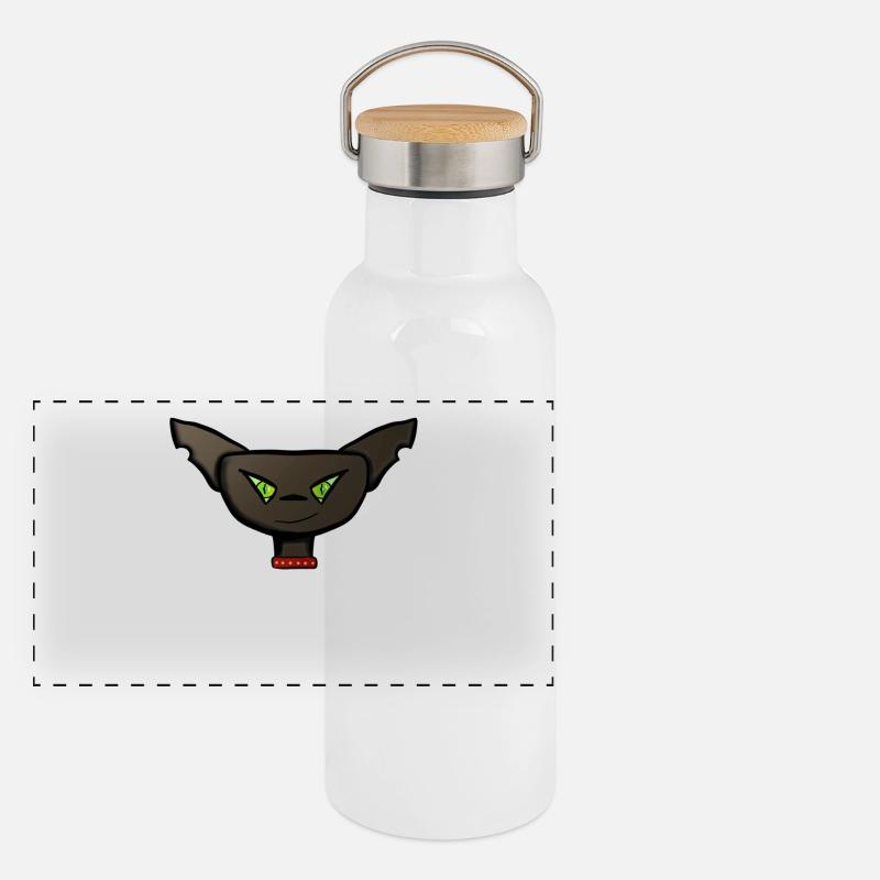 Cadeau de chat Gourde isotherme avec bouchon en bambou