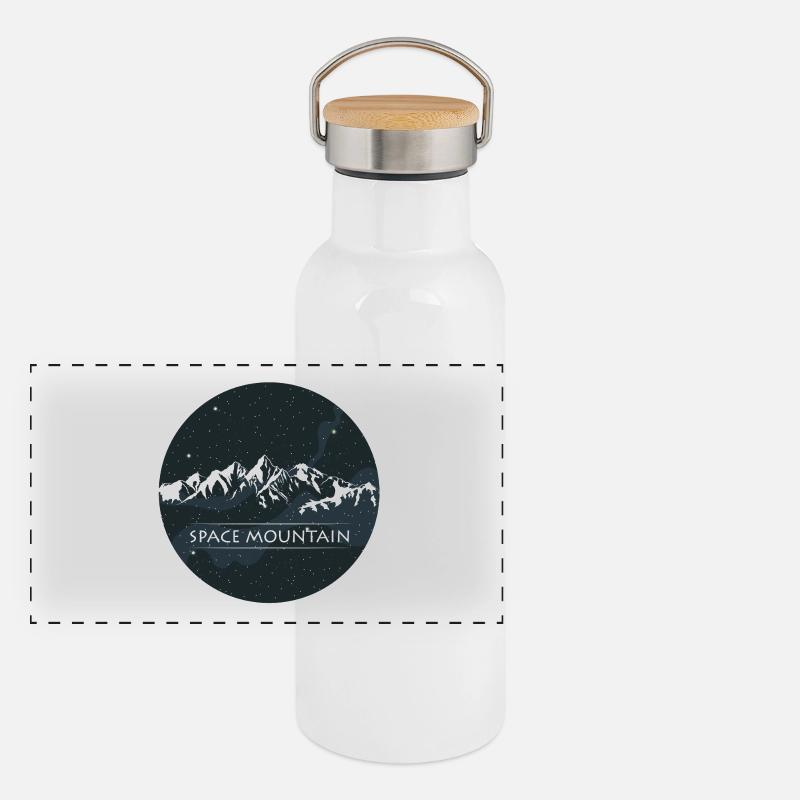 Gebirgsraum Panorama Thermosflasche mit Bambusdeckel