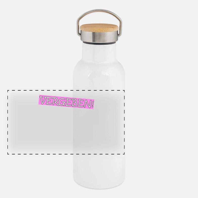 PARDONNEZ-MOI! Relation amoureux Cadeau Gourde isotherme avec bouchon en bambou