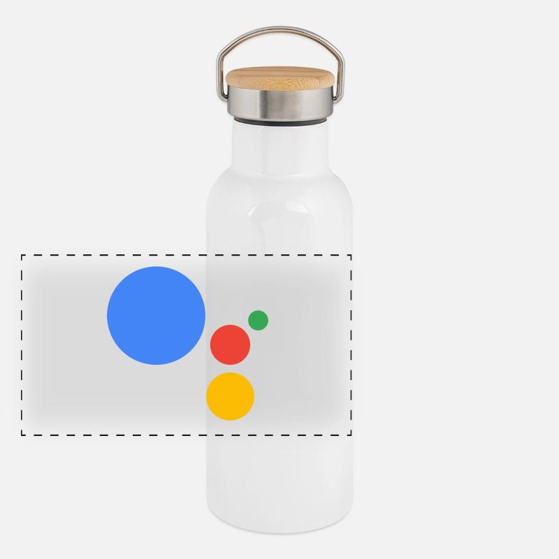 Google Logo Merch! Gourde isotherme avec bouchon en bambou