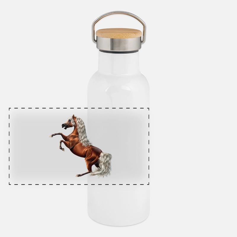 Panorama Thermosflasche mit Bambusdeckel