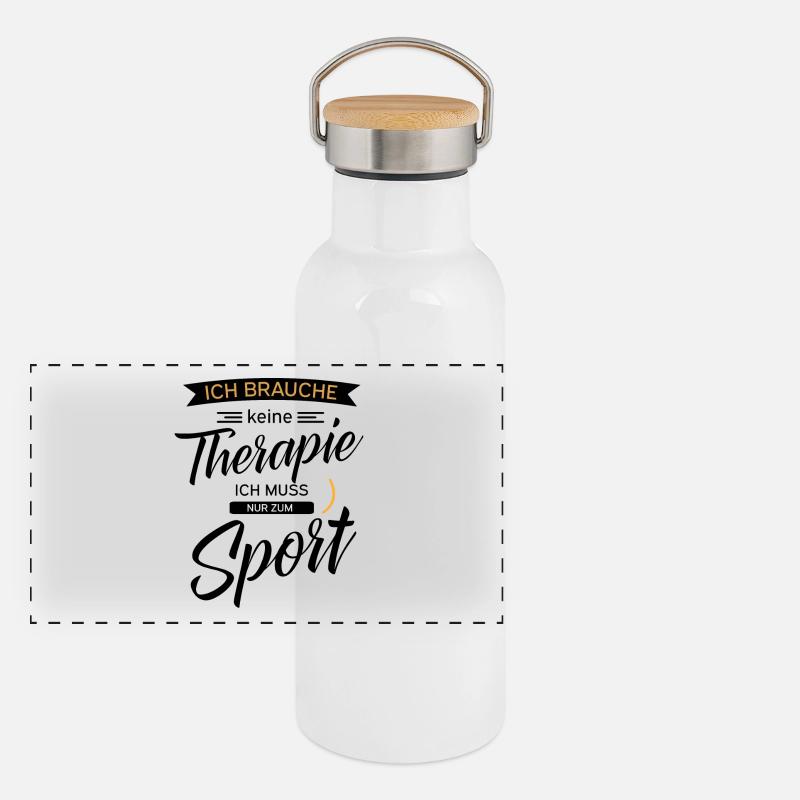 Sport Panorama Thermosflasche mit Bambusdeckel