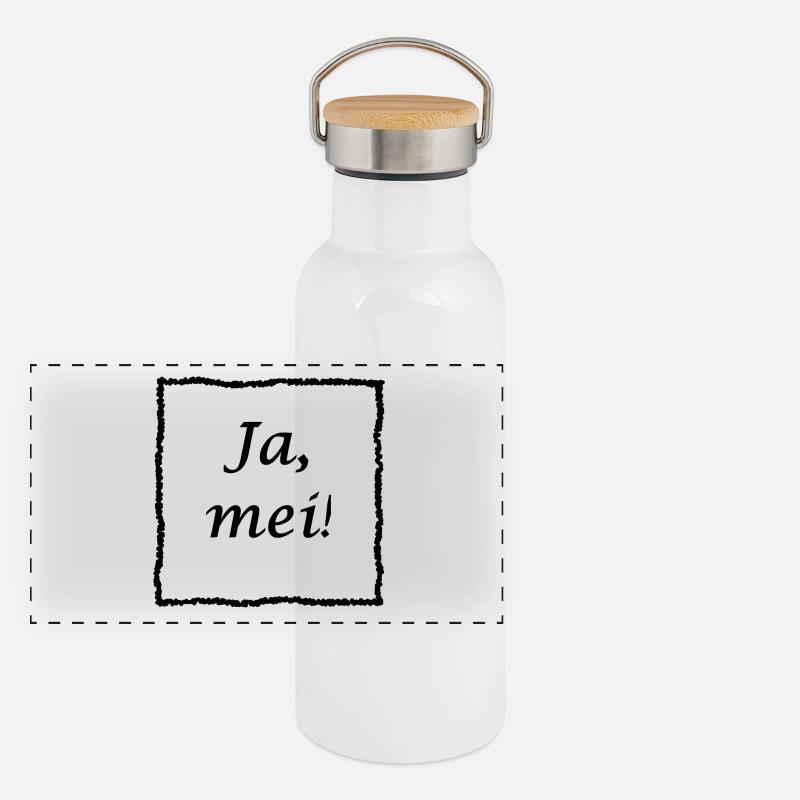 Ja, mei! Panorama Thermosflasche mit Bambusdeckel