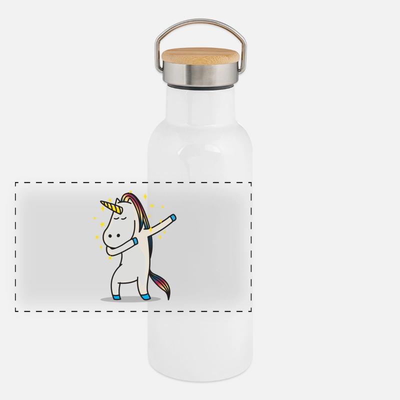 Unicorn Dab Gourde isotherme avec bouchon en bambou