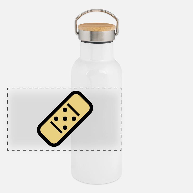 Plâtre de bande dessinée Gourde isotherme avec bouchon en bambou