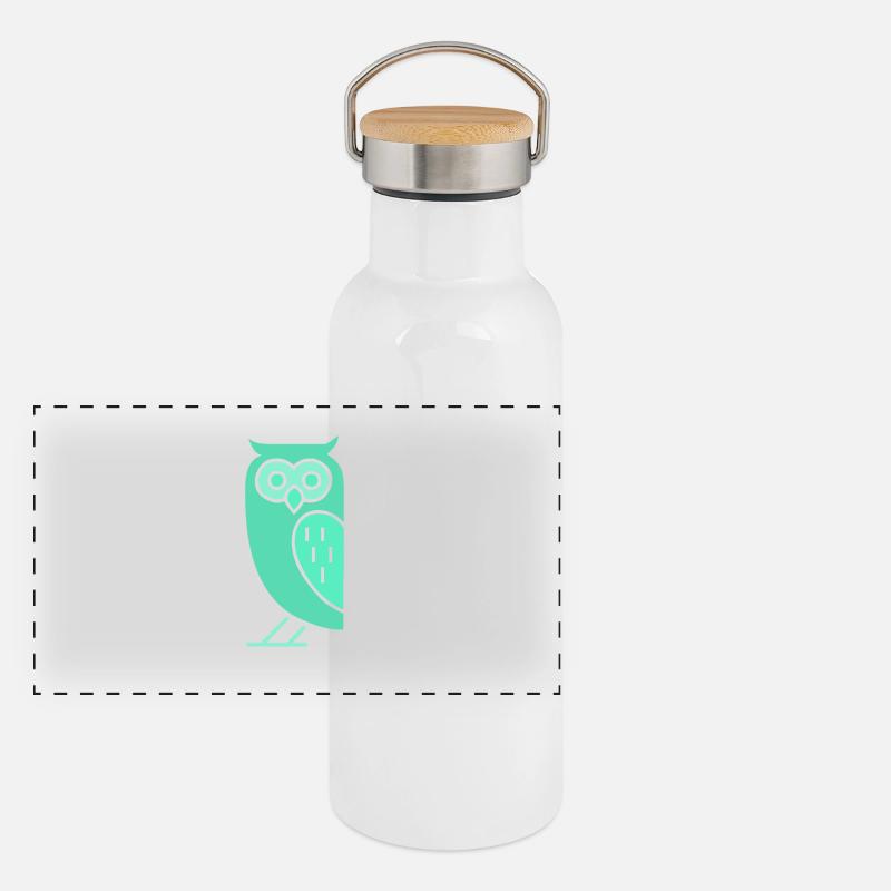 hibou Gourde isotherme avec bouchon en bambou