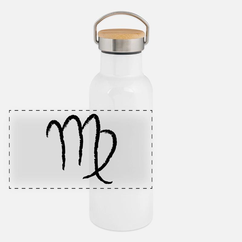 Zodiac Virgo - Virgo Panoramic Thermal Bottle with Bamboo Lid