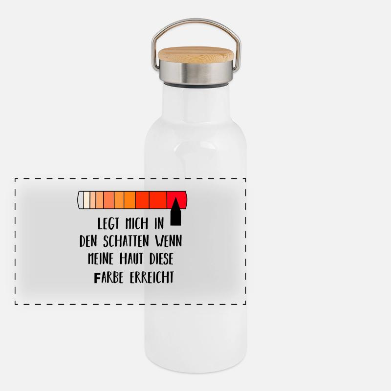 Sonnenbrand | Geschenkidee Panorama Thermosflasche mit Bambusdeckel