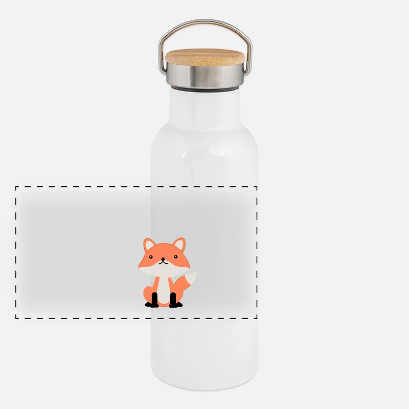 Fox Panoramic Thermal Bottle with Bamboo Lid