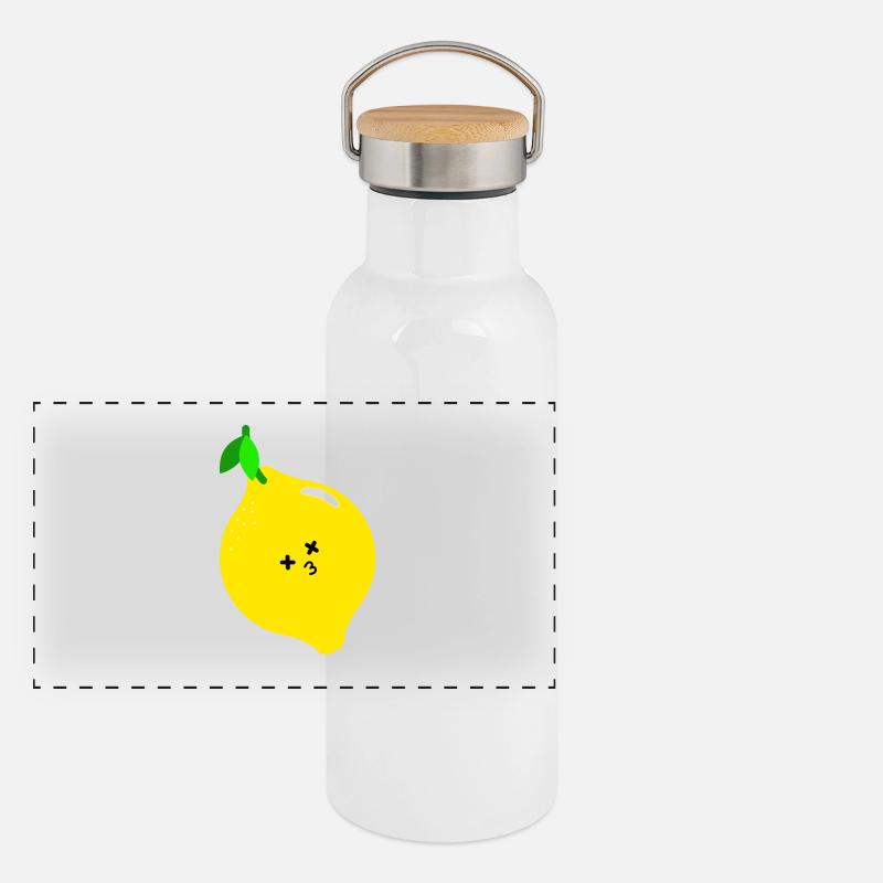 lemon Panoramic Thermal Bottle with Bamboo Lid