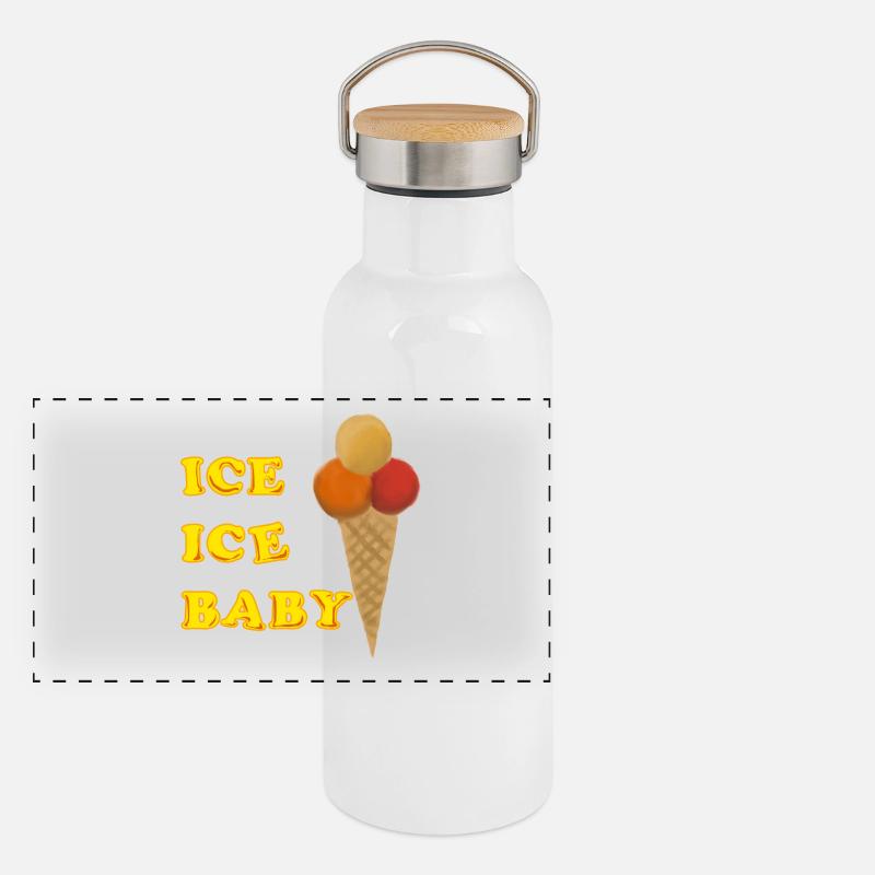 ICE CREAM Panorama Thermosflasche mit Bambusdeckel