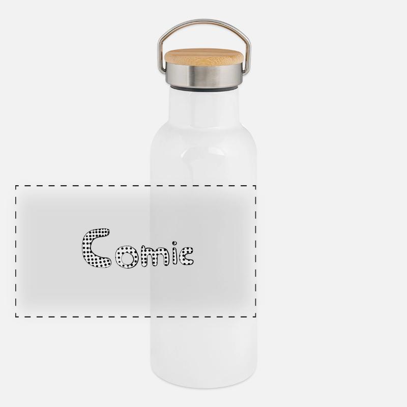 comique Gourde isotherme avec bouchon en bambou
