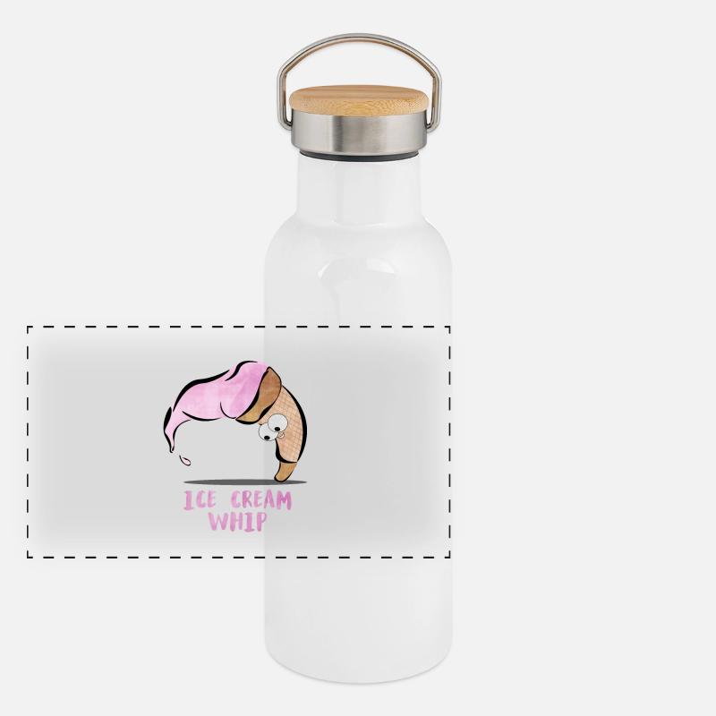 Ice Cream Whip Panorama Thermosflasche mit Bambusdeckel