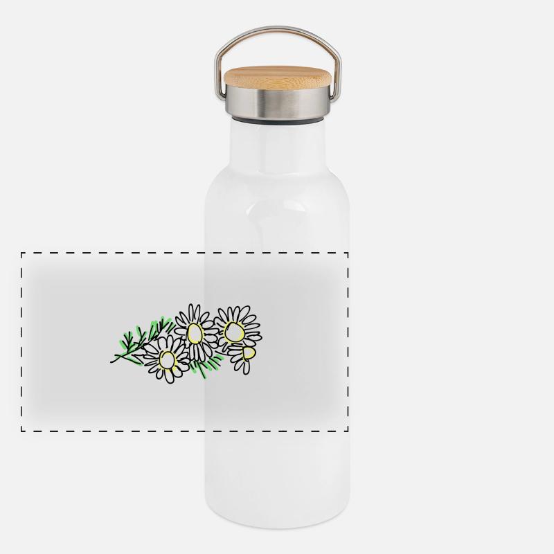 camomille Gourde isotherme avec bouchon en bambou