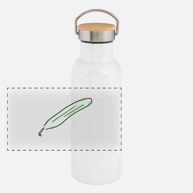 cucumber Panoramic Thermal Bottle with Bamboo Lid