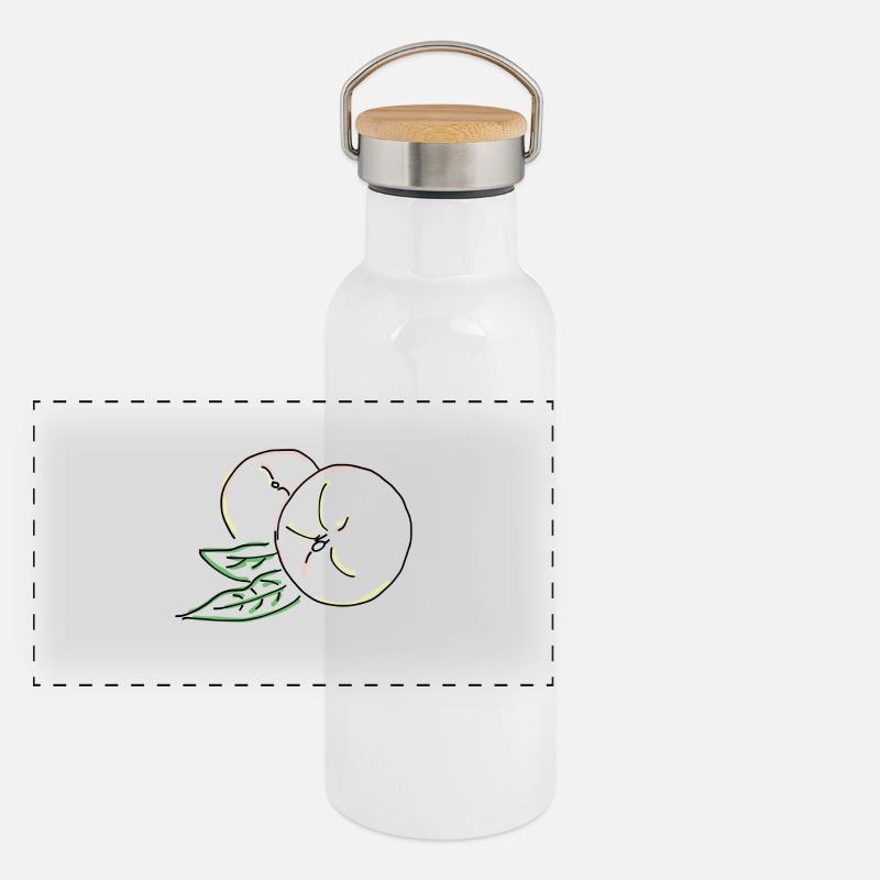 pêche Gourde isotherme avec bouchon en bambou