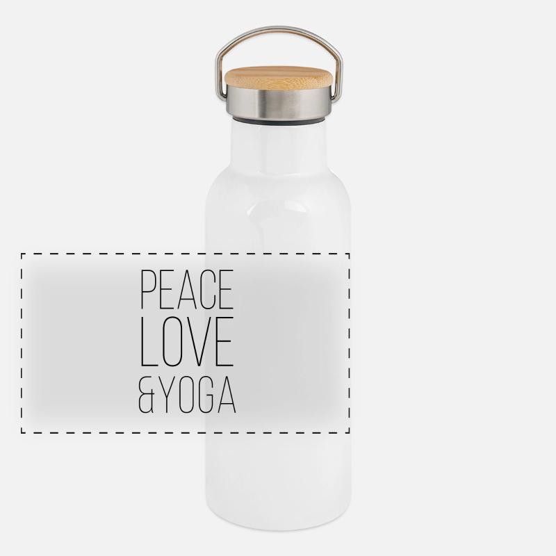 Yoga Panorama Thermosflasche mit Bambusdeckel