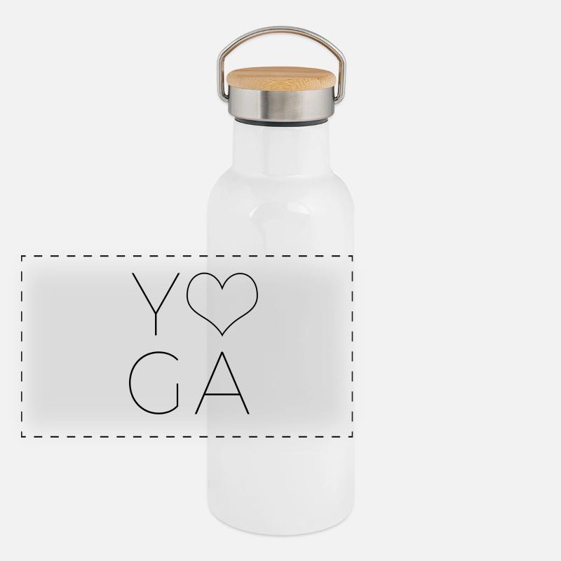 yoga Gourde isotherme avec bouchon en bambou
