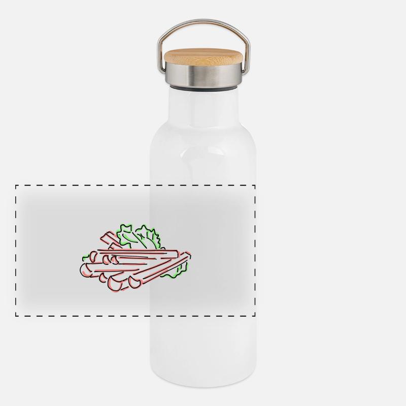 rhubarb Panoramic Thermal Bottle with Bamboo Lid